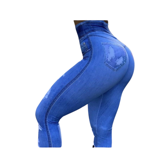 Distressed Blue Leggings - One Size (Fits 0-12 US)