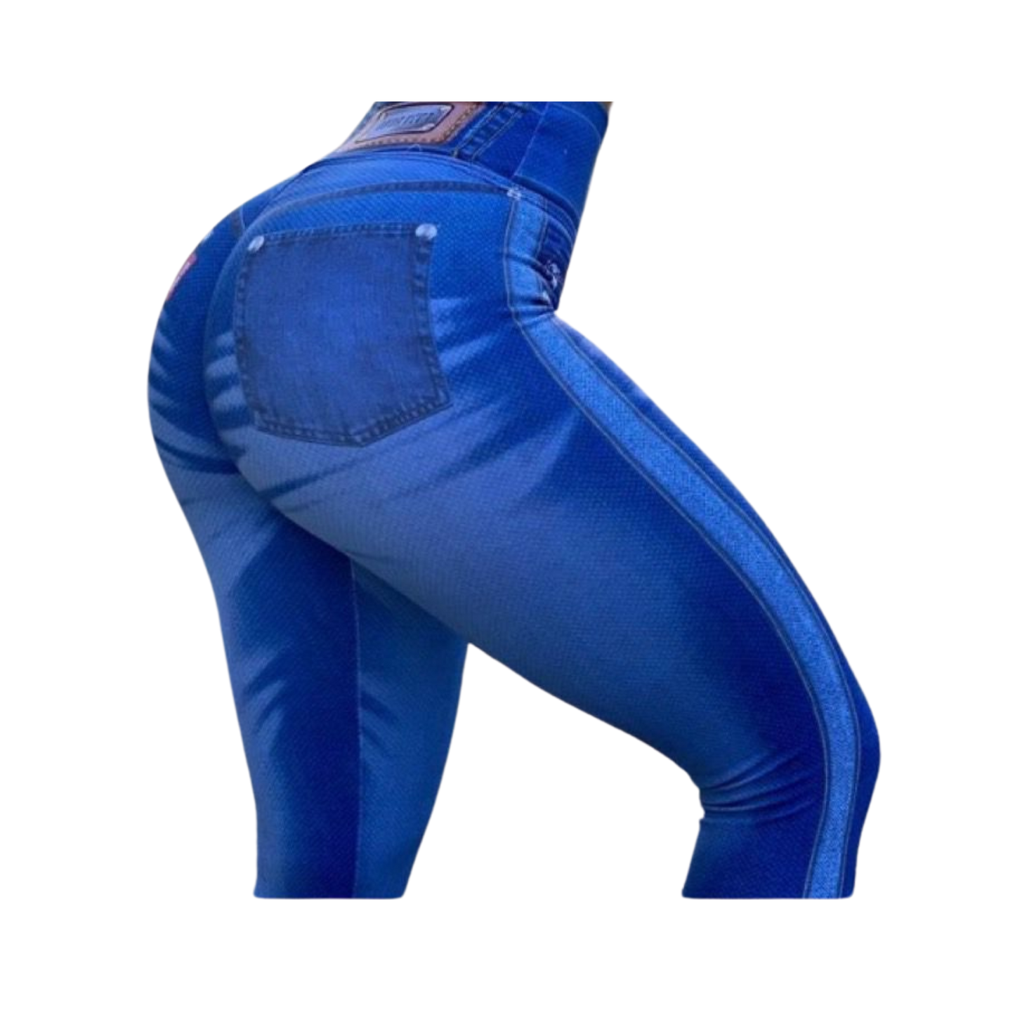 Sleek Indigo Denim Leggings - One Size (Fits 0-12 US)
